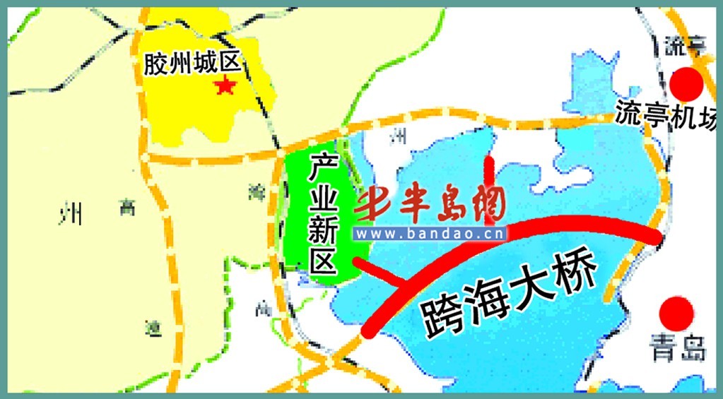 记者探访了解到,跨海大桥起于青岛胶州湾高速李村河大桥北200米处